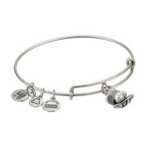 COPY - Alex and Ani Clam Pearl Charm Bangle Bracelet